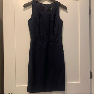 J Crew Navy Sheath Dress with Pockets size 0
